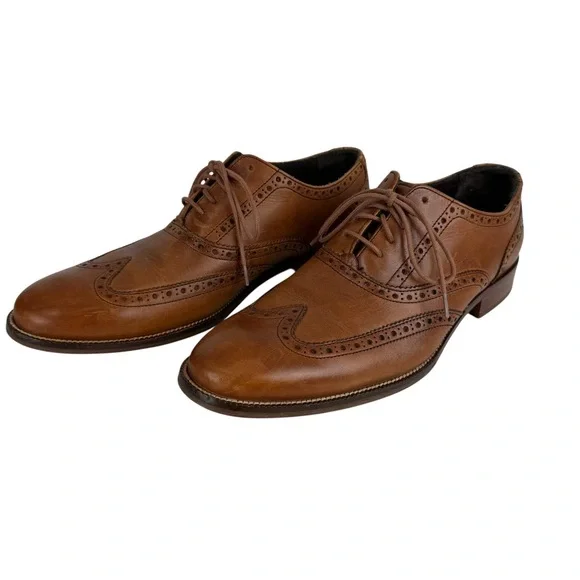 Cole Haan Colton Wingtip Oxford Brown Leather Brogue Dress Shoes Mens 8.5M Cole Haan | Shoes | Cole Haan Air Leather Wingtip Oxford  main image 3